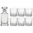 whiskey set 7 items (carafe 800 ml + 6 glasses 300 ml each) rcr cristalleria italiana spa "timeless / without decor" / 117078 logo