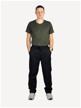 men''s straight winter sports trousers jixyx, bologna on fleece, black, size 64 (7xl), waist 114-118 cm logo