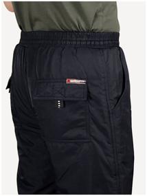 img 1 attached to Men''s straight winter sports trousers JIXYX, bologna on fleece, black, size 64 (7XL), waist 114-118 cm