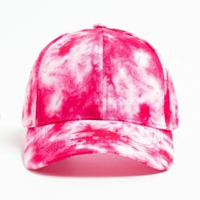 img 1 attached to Women''s cap "Tie-dye" MINAKU color purple, size 56-58 7322565