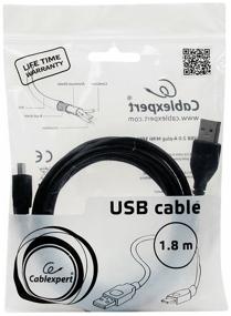 img 1 attached to Cablexpert USB - miniUSB cable (CCF-USB2-AM5P-6), 1.8 m, black