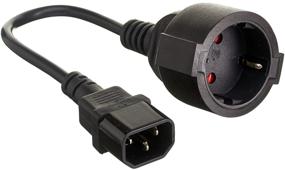 img 3 attached to Power cable FILUM CEE 7/3-C14, 3x0.75mm, 220V, 10A, black, 0.15m