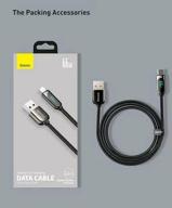 cable usb baseus display fast charging, usb - type-c, 66w, 1 m, black logo