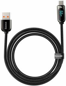 img 1 attached to Cable USB BASEUS Display Fast Charging, USB - Type-C, 66W, 1 m, black