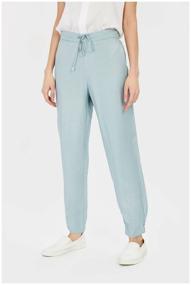 img 3 attached to Baon trousers Suit joggers in linen Baon, size: S, light blue