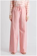 pants baon drawstring wide trousers baon b2922027, size: s, pink logo