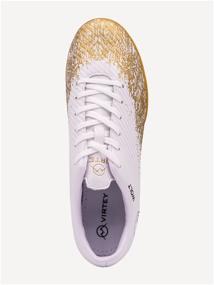 img 4 attached to Centipedes for football, multi-studded football shoes Virtey 21099 WOLT r.40 white/gold