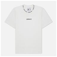 adidas originals trefoil linear men''s t-shirt white, size xl logo