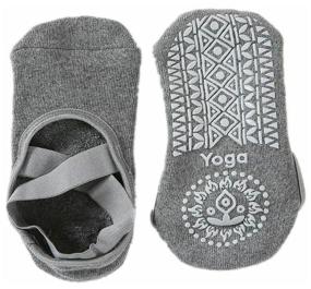 img 2 attached to Yoga socks, sports socks, anti-slip short socks - gray