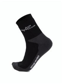 img 2 attached to Set of thermal socks woolen trekking with merino wool for tourism for hiking KATRAN МТ-590 Merino (3 pairs), Black, Size: 38-40