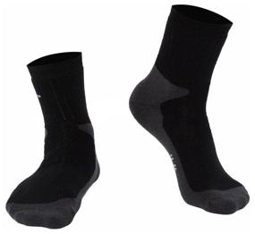 img 4 attached to Set of thermal socks woolen trekking with merino wool for tourism for hiking KATRAN МТ-590 Merino (3 pairs), Black, Size: 38-40