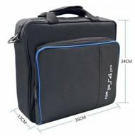 bag for storage and transportation of the sony playstation 4 game console (ps4 fat/pro) logo