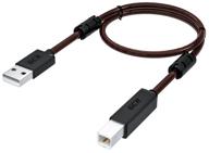 gcr cable prof 3.0m usb 2.0, am/bm, black-transparent, ferrite rings, 28/24 awg, shield, armored, frost-resistant логотип