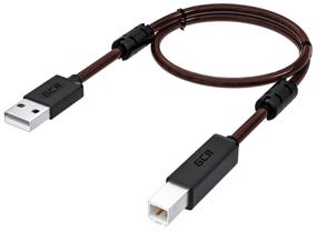 img 3 attached to GCR Cable PROF 3.0m USB 2.0, AM/BM, black-transparent, ferrite rings, 28/24 AWG, shield, armored, frost-resistant