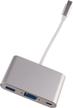 hub type-c to vga, usb 3.0, type-c for macbook pro, air, imac with charging capability logo
