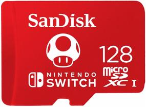 img 1 attached to SanDisk microSDXC 128Gb Memory Card for Nintendo Switch (SDSQXAO-128G-GNCZN), Red