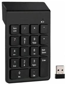 img 1 attached to Miniature NumPad Wireless Keyboard with 18 Keys, Numeric Keypad 2.4GHz Wireless Keyboard Numeric Keypad Keypad.