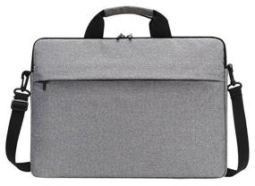 img 2 attached to Laptop Briefcase Bag 15.6-16 inch Business Shoulder Bag for Macbook Ultrabook Size 40-30-3cm Light Gray