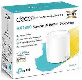 img 4 attached to TP-Link Deco X20 AX1800 Home Mesh Wi-Fi System, 1pc [DECO X20(1-PACK)]