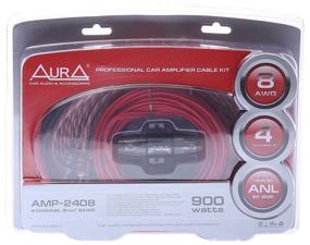 img 1 attached to AurA AMP-2408 installation kit red/black/blue