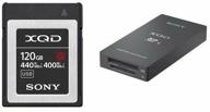 memory card sony xqd 120 gb, r/w 440/400 mb/s логотип