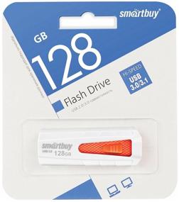 img 2 attached to Flash drive 128 GB SMARTBUY Iron USB 3.0, white/red, SB128GBIR-W3