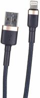 baseus cafule usb to lightning cable (calklf-cv3), blue/gold logo