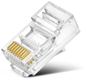 img 3 attached to RJ45 Twisted Pair Connector RJ-45 Male TP-8P8C UTP CAT5e Plating Gold 3mc Ripo Utility Knives 50pcs/pack 003-400021/50