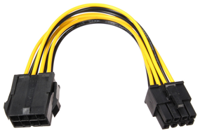 img 4 attached to Power Cable Extension Cablexpert CC-PSU-84, PCI-Express 6+2pin M/ PCI-Express 6+2pin F, 30cm