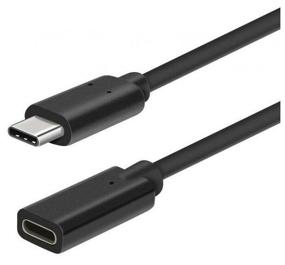 img 3 attached to Extension cable GSMIN A82 Type-С (Male) - Type-C (Female) USB 3.1 (1 m) (Black)