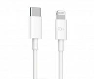 cable zmi usb type-c - lightning mfi (al870), 1 m, white logo