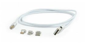 img 2 attached to Cablexpert Magnetic combo USB - USB Type-C/Lightning/microUSB cable (CC-USB2-AMLM31-1M), 1 m, white