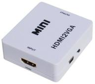 hdmi to vga adapter converter hdmi to vga + audio, 1080p, hdmi 2 vga for monitor, tv, laptop, computer, ps3, xbox, pc logo