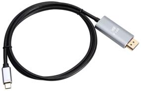 img 1 attached to Cable VCOM USB Type-C to DisplayPort (CU480MC), 1.8 m, black/grey