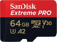 memory card sandisk microsdxc 64 gb class 10, uhs-i u3, r/w 95/90 mb/s логотип