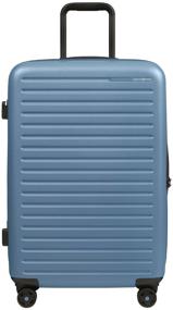 img 4 attached to Samsonite suitcase, polycarbonate, address tag, serrated surface, support feet on the side, 42 l, green