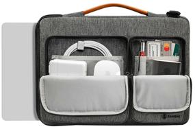 img 2 attached to Tomtoc Laptop Shoulder Bag A42 for Macbook Pro/Air 14"/13", gray