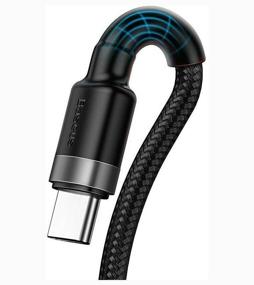 img 3 attached to Cable Baseus Cafule HW USB - USB Type-C (CATKLF), 1 m, grey/black