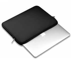 img 3 attached to Sleeve for laptop up to 13.3 / 14", with zipper, water-repellent fabric (black)