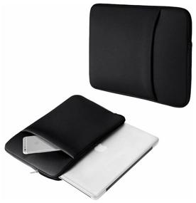 img 1 attached to Sleeve for laptop up to 13.3 / 14", with zipper, water-repellent fabric (black)