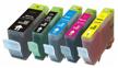 pgi-5/cli-8 cartridge kit for canon pixma-mp500-mp970, mx700-mx850, ip3300-ip6700, ix4000-ix5000, pro9000, 5 colors, compatible logo