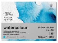 paper for watercolors album-bonding for watercolors 15 l a6, winsor&newton "watercolour paper", cold press, 300 g/m2 логотип