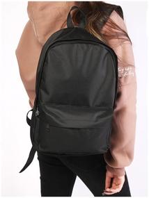 img 3 attached to Backpack black women''s/men''s, sports bag, laptop, school, briefcase for boys/girls