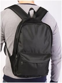 img 2 attached to Backpack black women''s/men''s, sports bag, laptop, school, briefcase for boys/girls