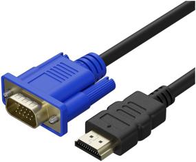 img 2 attached to Connecting cable HDMI (M) - VGA (M) GSMIN B57 without active converter for HDTV (1 m) (Black)