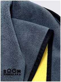 img 3 attached to Boomshakalaka car towel, double-sided microfiber towel 800g/m², cleaning cloth, car cloth, 30x30 cm