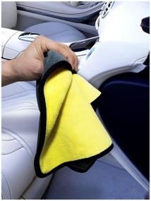 img 2 attached to Boomshakalaka car towel, double-sided microfiber towel 800g/m², cleaning cloth, car cloth, 30x30 cm