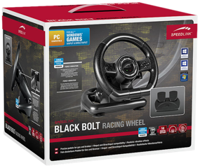 img 4 attached to SPEEDLINK Bolt Racing Wheel for PC Kit (SL-650300), Black