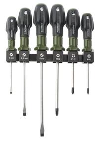 img 4 attached to Screwdriver set Case Technique 728060, 6 pcs, black/green