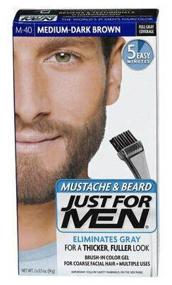 img 3 attached to Just for men - beard dye Real Black m55 complete with brush